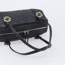 GUCCI GG Canvas Guccissima Hand Bag Black Silver 232958 Auth yk21051V-7
