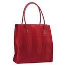 Saint Laurent Hand Bag Canvas Red Silver Auth yk21056V-1