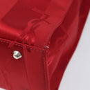 Saint Laurent Hand Bag Canvas Red Silver Auth yk21056V-12