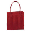 Saint Laurent Hand Bag Canvas Red Silver Auth yk21056V-3
