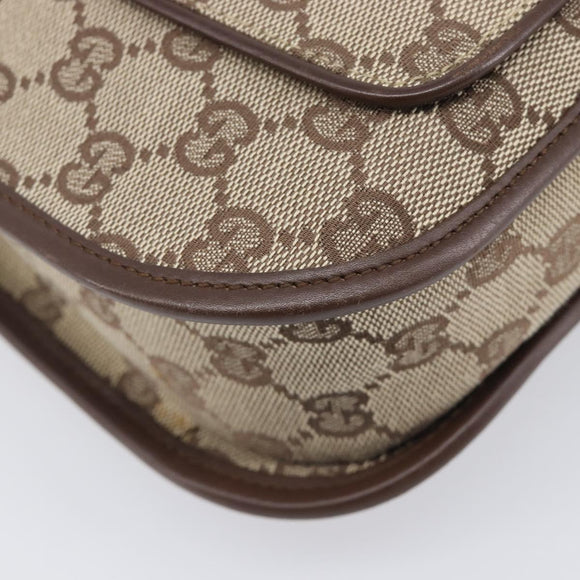GUCCI GG Canvas Shoulder Bag Beige Silver 001 4198 Auth yk21057SAV