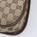 GUCCI GG Canvas Shoulder Bag Beige Silver 001 4198 Auth yk21057SAV-12
