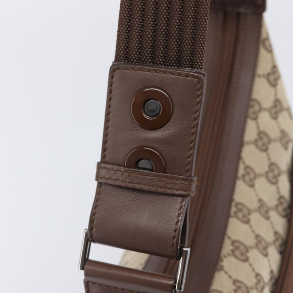 GUCCI GG Canvas Shoulder Bag Beige Silver 001 4198 Auth yk21057SAV