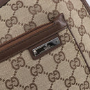 GUCCI GG Canvas Shoulder Bag Beige Silver 001 4198 Auth yk21057SAV-16