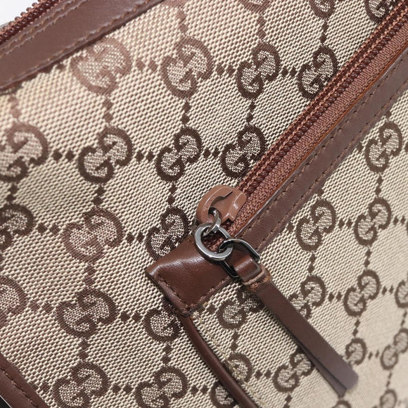 GUCCI GG Canvas Shoulder Bag Beige Silver 001 4198 Auth yk21057SAV