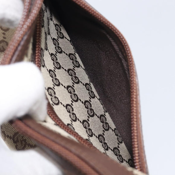 GUCCI GG Canvas Shoulder Bag Beige Silver 001 4198 Auth yk21057SAV