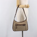 GUCCI GG Canvas Shoulder Bag Beige Silver 001 4198 Auth yk21057SAV-27