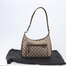 GUCCI GG Canvas Shoulder Bag Beige Silver 001 4198 Auth yk21057SAV-28
