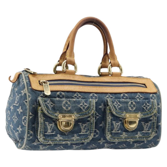 LOUIS VUITTON Monogram Denim Neo Speedy Hand Bag Blue M95019 LV Auth yk21062V