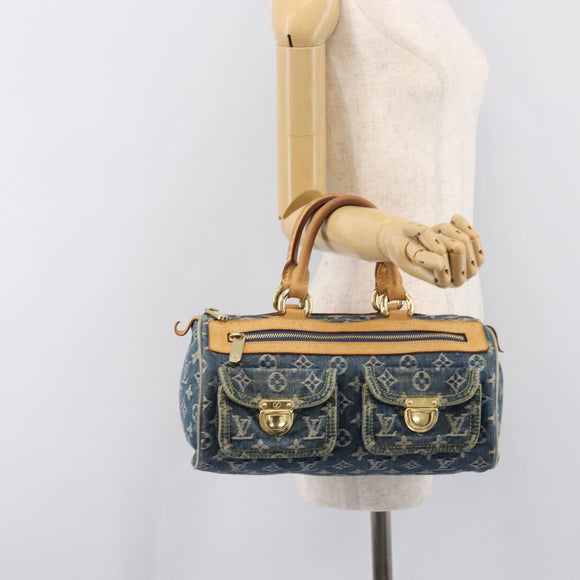 LOUIS VUITTON Monogram Denim Neo Speedy Hand Bag Blue M95019 LV Auth yk21062V