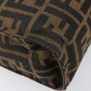 FENDI Zucca Canvas Clutch Bag Black Brown Auth yk21063A-11