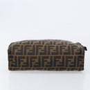 FENDI Zucca Canvas Clutch Bag Black Brown Auth yk21063A-7