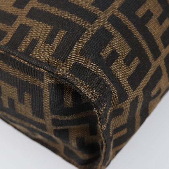 FENDI Zucca Canvas Clutch Bag Black Brown Auth yk21063A