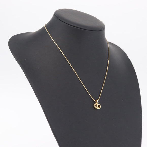 Christian Dior Necklace Metal Gold Auth yk21065M