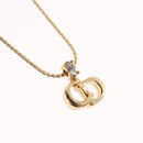 Christian Dior Necklace Metal Gold Auth yk21065M-3