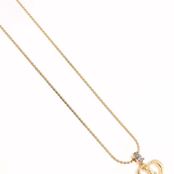 Christian Dior Necklace Metal Gold Auth yk21065M