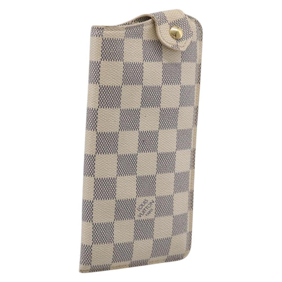 LOUIS VUITTON Azur Etui A Lunettes MM Glasses Case N60025 LV Auth yk21067A
