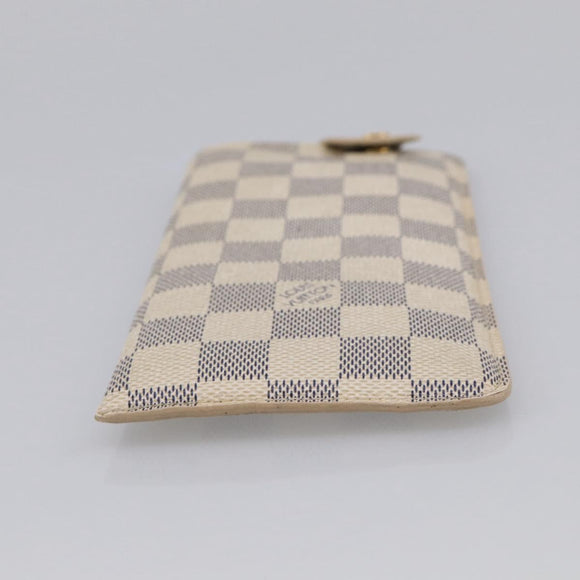 LOUIS VUITTON Azur Etui A Lunettes MM Glasses Case N60025 LV Auth yk21067A