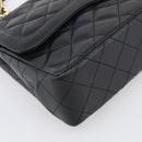 CHANEL Chain Matelasse Bag Leather Paris Limited Black Gold CC Auth yk21072SAV-11