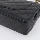 CHANEL Chain Matelasse Bag Leather Paris Limited Black Gold CC Auth yk21072SAV-12