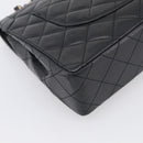 CHANEL Chain Matelasse Bag Leather Paris Limited Black Gold CC Auth yk21072SAV-13