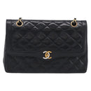 CHANEL Chain Matelasse Bag Leather Paris Limited Black Gold CC Auth yk21072SAV-2