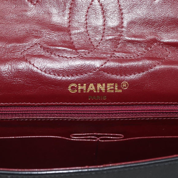CHANEL Chain Matelasse Bag Leather Paris Limited Black Gold CC Auth yk21072SAV