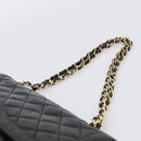 CHANEL Chain Matelasse Bag Leather Paris Limited Black Gold CC Auth yk21072SAV-8