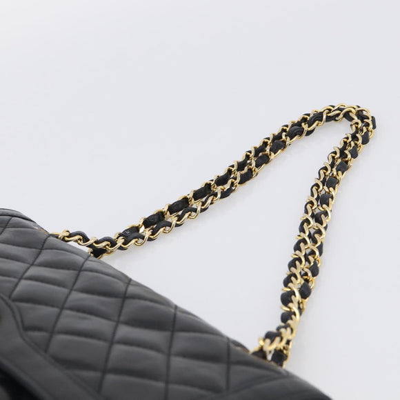 CHANEL Chain Matelasse Bag Leather Paris Limited Black Gold CC Auth yk21072SAV