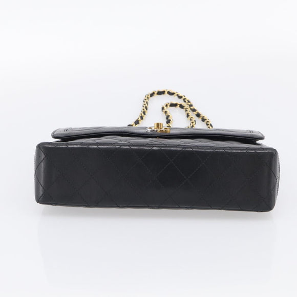 CHANEL Chain Matelasse Bag Leather Paris Limited Black Gold CC Auth yk21072SAV