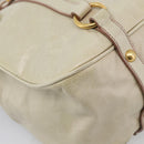 Miu Miu Hand Bag Leather 2way Cream Gold Auth yk21073A-14