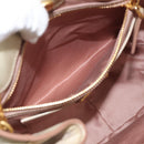 Miu Miu Hand Bag Leather 2way Cream Gold Auth yk21073A-24