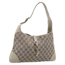GUCCI GG Canvas Jackie Hand Bag Beige Gold 001 4057 Auth yk21074A-1