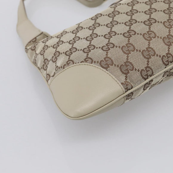 GUCCI GG Canvas Jackie Hand Bag Beige Gold 001 4057 Auth yk21074A