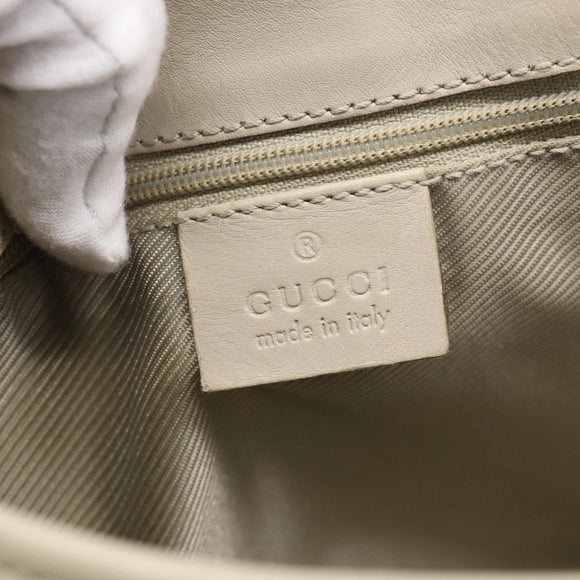 GUCCI GG Canvas Jackie Hand Bag Beige Gold 001 4057 Auth yk21074A