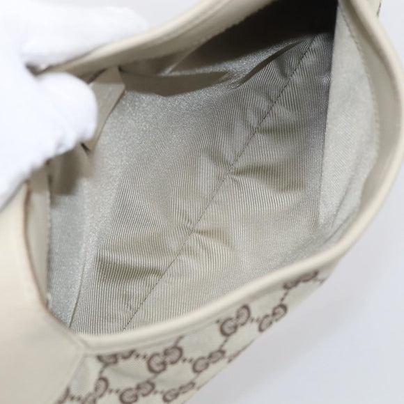 GUCCI GG Canvas Jackie Hand Bag Beige Gold 001 4057 Auth yk21074A