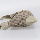 GUCCI GG Canvas Jackie Hand Bag Beige Gold 001 4057 Auth yk21074A-4