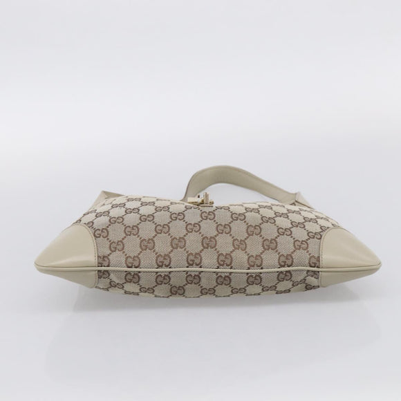 GUCCI GG Canvas Jackie Hand Bag Beige Gold 001 4057 Auth yk21074A