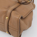 Miu Miu Shoulder Bag Leather Brown Gold Auth yk21076SAM-10