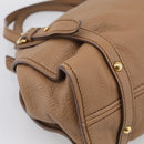 Miu Miu Shoulder Bag Leather Brown Gold Auth yk21076SAM-13