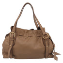 Miu Miu Shoulder Bag Leather Brown Gold Auth yk21076SAM-3