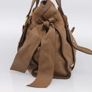 Miu Miu Shoulder Bag Leather Brown Gold Auth yk21076SAM-4
