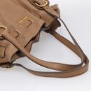 Miu Miu Shoulder Bag Leather Brown Gold Auth yk21076SAM-7