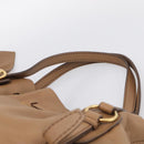 Miu Miu Shoulder Bag Leather Brown Gold Auth yk21076SAM-8