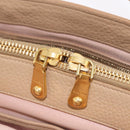 Miu Miu Madras Hand Bag Leather Beige Gold Auth yk21078-24