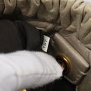 Miu Miu Hand Bag Leather 2way Beige Gold Auth yk21079SAM-23