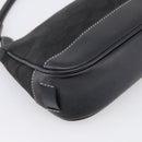 Coach Signature Accessory Pouch Canvas Black Silver Auth yk21082A-11