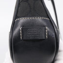 Coach Signature Accessory Pouch Canvas Black Silver Auth yk21082A-14