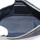 Coach Signature Accessory Pouch Canvas Black Silver Auth yk21082A-19