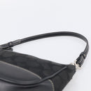 Coach Signature Accessory Pouch Canvas Black Silver Auth yk21082A-8